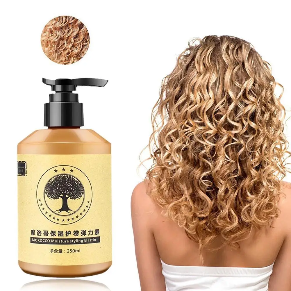 Moroccan Volume Moisturizing Elastic Styling Curly Hair Long Lasting Hydrating Styling Cream Moroccan Moisturizing Styling Elast