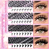 DIY Lash Extension Kit 720pcs Lash Clusters Individual Eyelashes Kit with Lash Bond and Seal Wispy Natural Mange Lashes 2