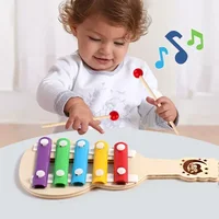 Wooden 4 Tones Multicolor Xylophone Wood Musical Instrument Toys for Baby Kids Wood Musical Instrument Toys Accessories 1