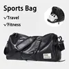 Likros Gym Bag Mens Small Trave Duffel Bag, Swim Sports Bag with Shoes Compartment Waterproof Weekender Overnight Bag Tote Bag 1