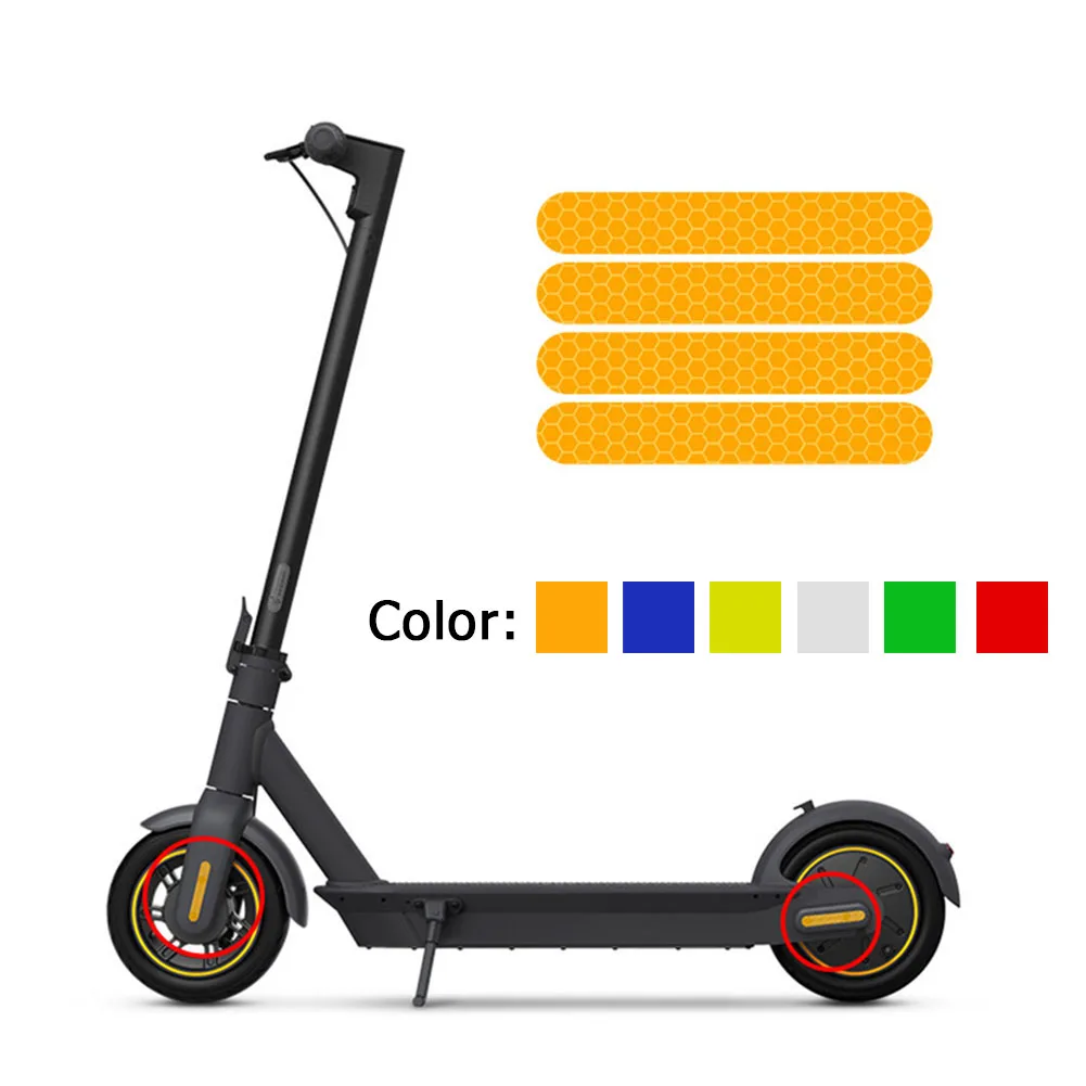 Description Picture 2 of item4Pcs Electric Scooter Reflective Sticker Reflector Tape Decal Scooters Accessories ForNinebot Max G30 Reflector Sticker Tools