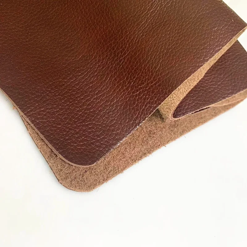 Description Picture 5 of itemBrown Lychee Patterned Cowhide Genuine Leather Frst Layer Cowhide Leather Thick Genuine Leather DIY Leathercraft Accessories