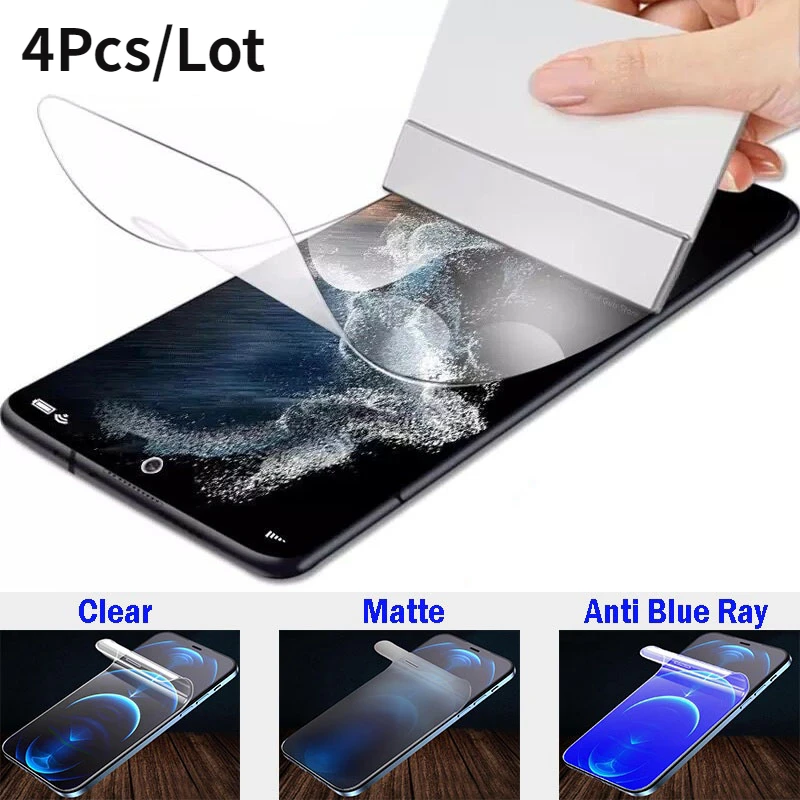 4Pcs Matte Screen Gurad Per Realme Gt2 Pro Clear/Anti-Blue Ray Screen Protector Pellicola Idrogel Per Realme Gt2 Explorer Master