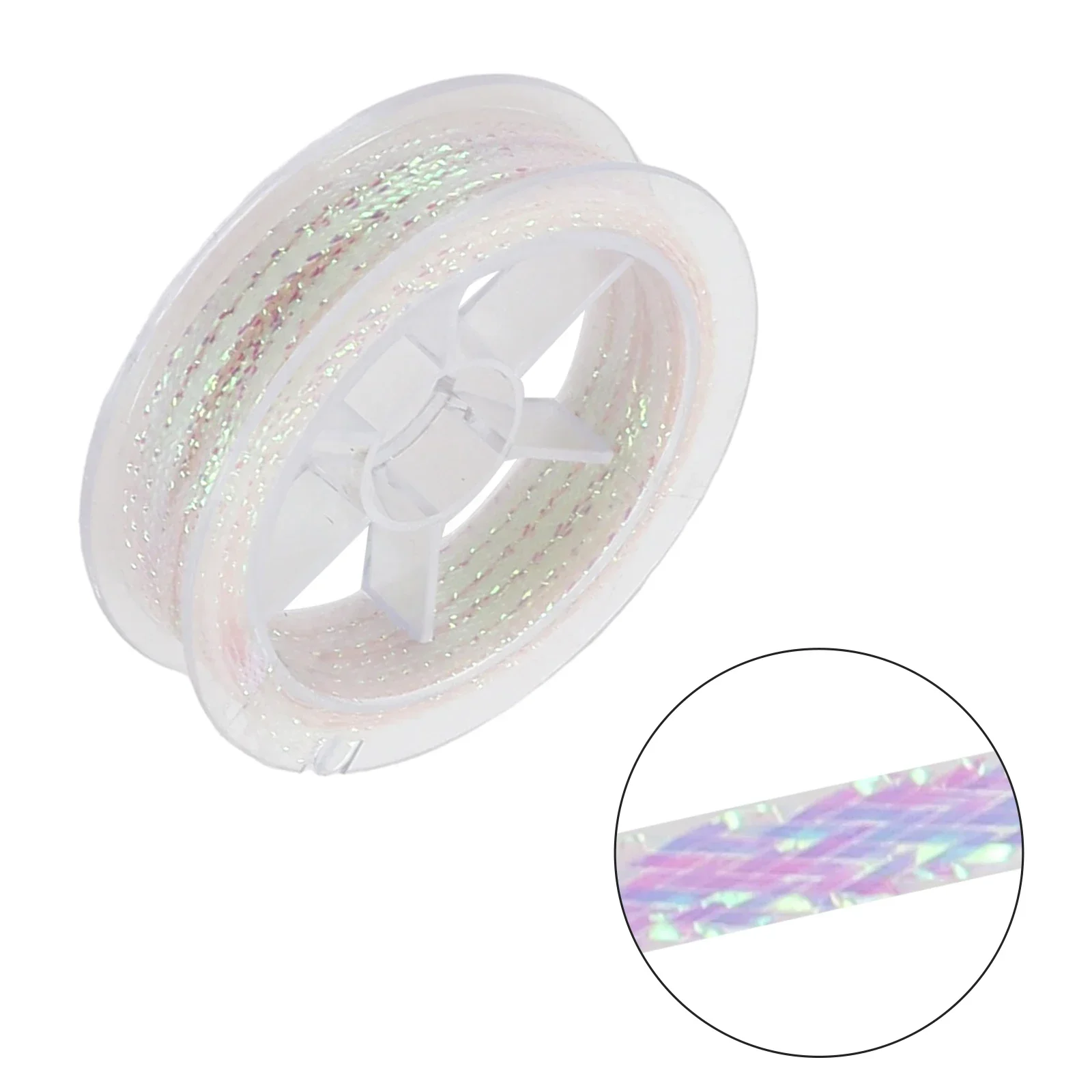 Flash Fish Scale Body Tube Hollow Holographic Mylar Braid 8m Fly Tying Materials For Minnow Fly Baitfish