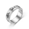AsJerlya Anxiety Ring Fidget Spinner Rings For Women Men Stainless Steel Rotate Freely Cat Anti Stress Accessories Jewelry 5