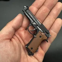 New 1:3 92F Metal Keychain Model Toy Gun Miniature Alloy Pistol Collection Fidget Toy Pendant Christmas Gifts 1