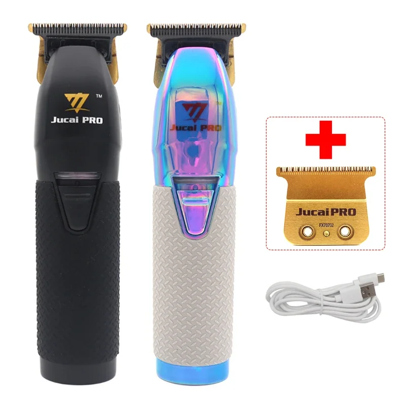 JUCAI PRO F7878 남성용 전문 마무리 헤어 트리머 무선 클리퍼 이발사 헤어 트리머 헤어 커팅 머신