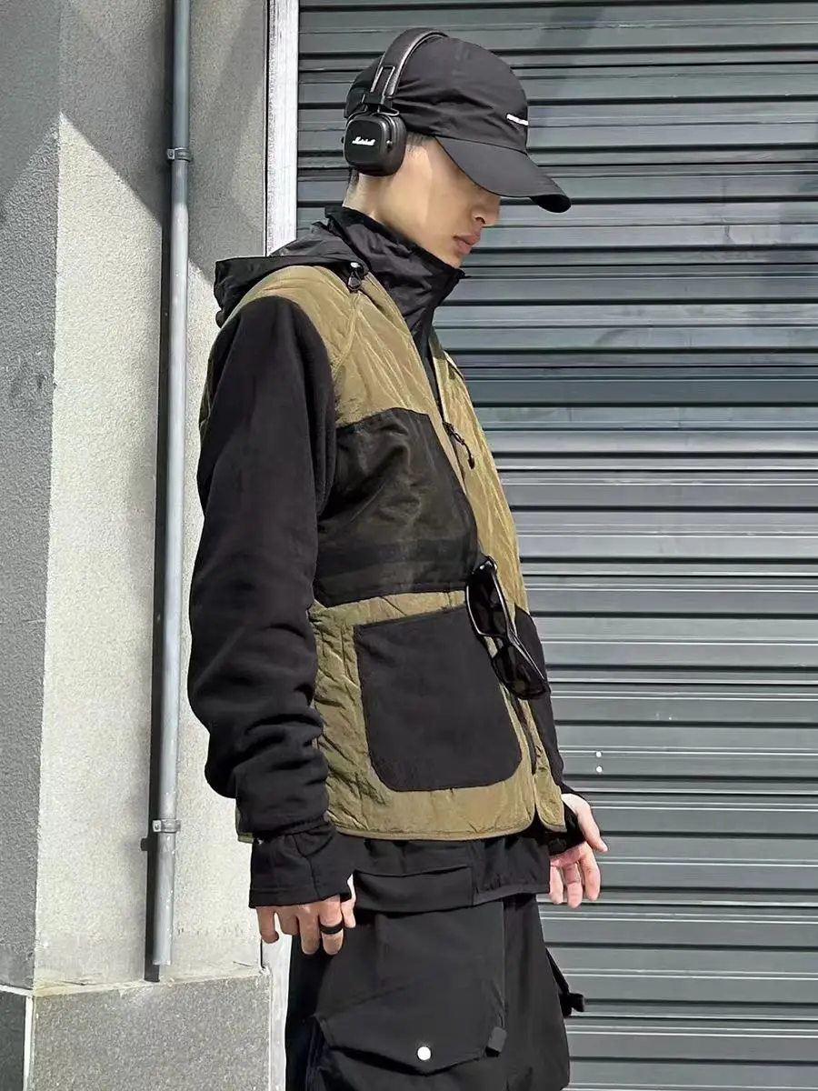 Whyworks 24aw Insulated inner jacket stitching materials 3 pockets ykk zipper techwear aesthetic gorpcore 6