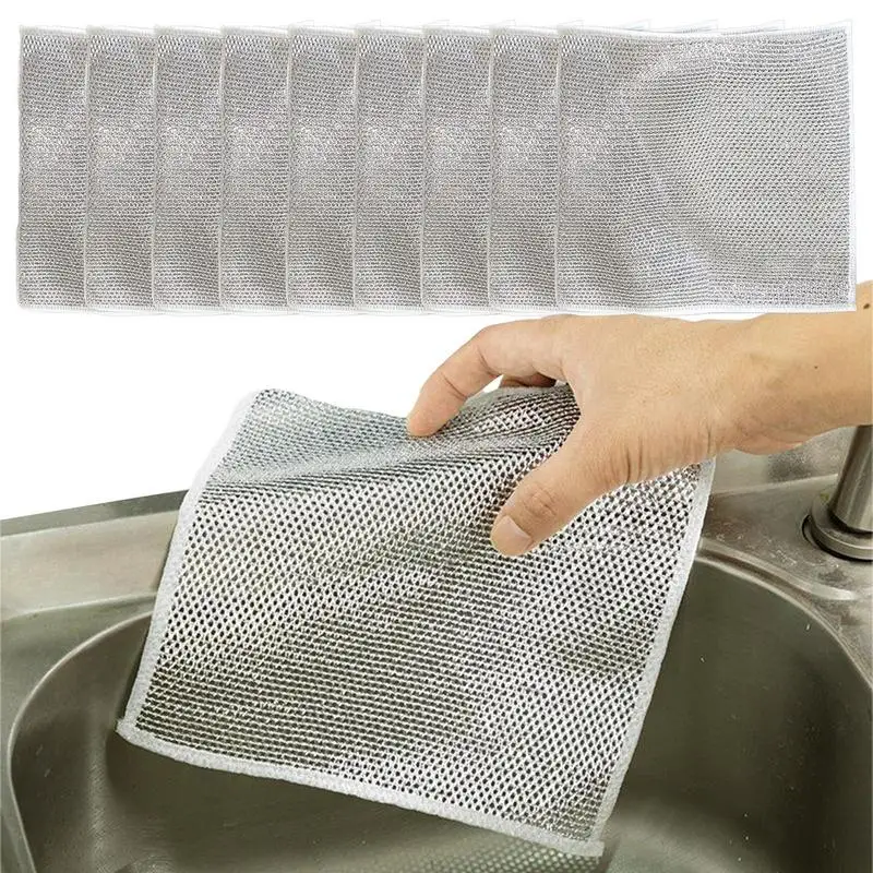 

Kitchen Washcloths Dishes durable Clothes Kitchen Rags Multi Purpose Wire Dishwashing Rags, Suitable Wet Home Supplier