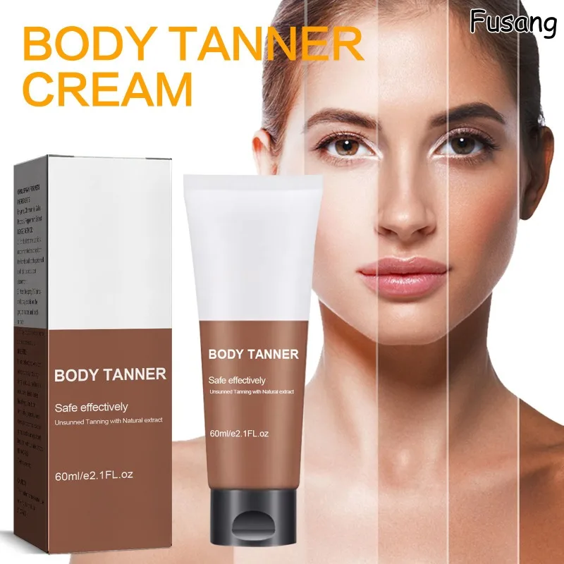 Women Powerful Tanning Cream 2024 Summer Quick Self-Help Tanning Booster Man Natural Bronzer Lotion Body Brown Bronzer Oil 60ml средство для ухода за ногтями iq beauty quick help