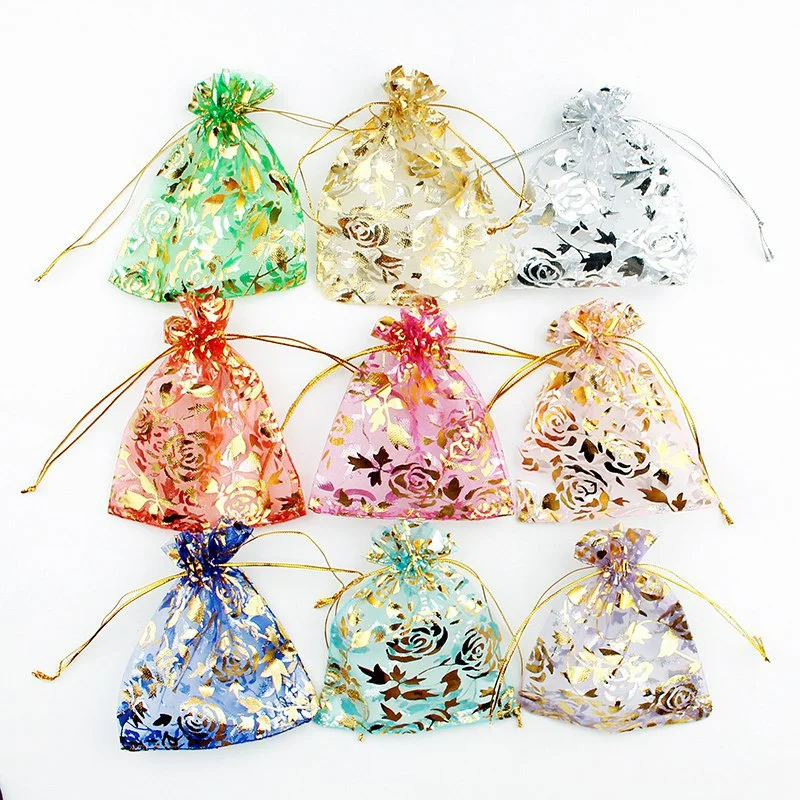 

50pcs 7x9cm Organza Bags Jewelry Packaging Bags Birthday Engagement Wedding Party Decor Drawstring Packaging Candy Gift Pouches