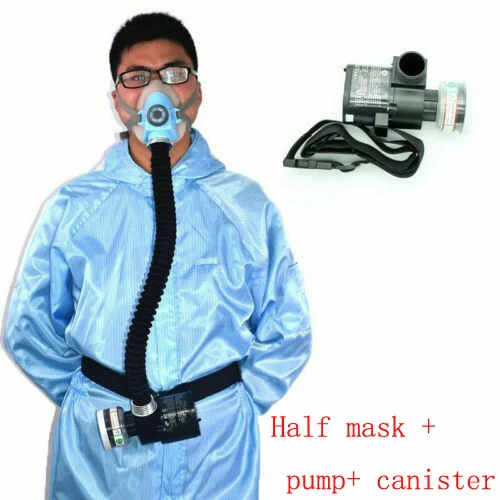 Gas Mask Respirator | Electric Constant Flow Supplied Air Fed Full Face Gas Mask Respirator System New 04 Czsh