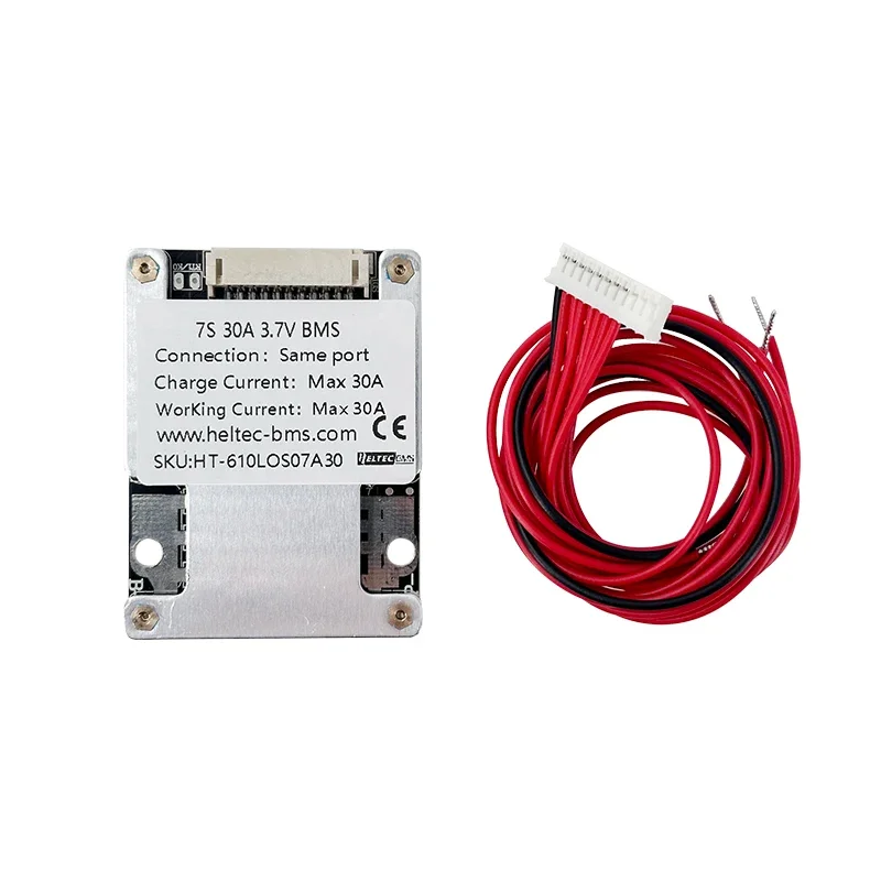 Heltec lifepo4 bms 24v 6s bms 7s8s 10S li ion balanced 18650 30A 50A 60A 80A lit
