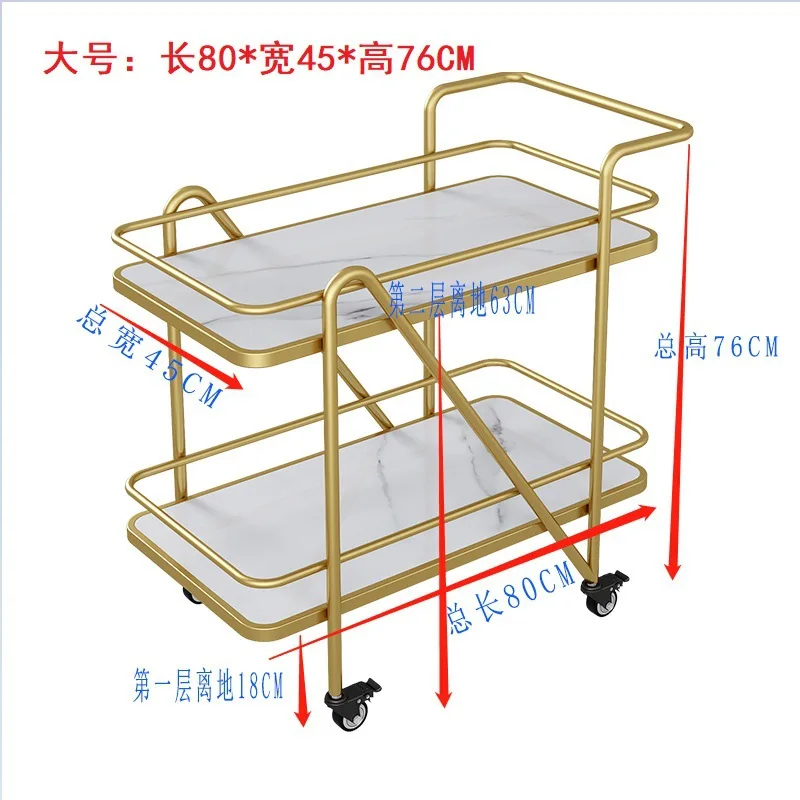 AOLIVIYA Dining Cart Car Restaurant Mobile Tea Cart 4S Shop Home Hotel Tea Delivery
