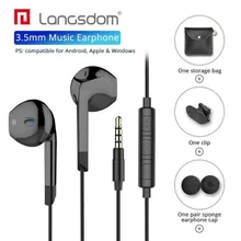 

New Langsdom Wired Earphone E6U portable Super Bass Stereo In-ear Earphones Gaming Headset With Microphones