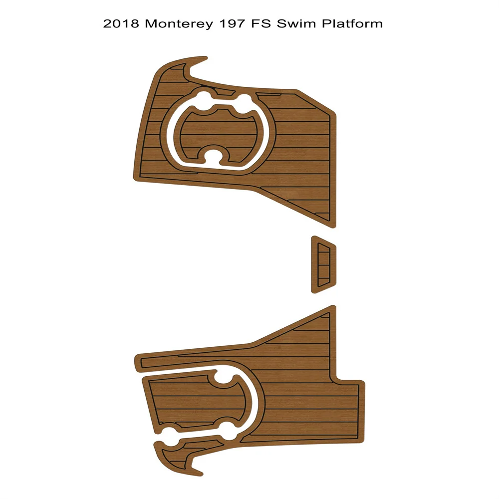 2018 Monterey 197 FS Swim Platform Step Pad Boat EVA Foam Faux Teak Deck Floor SeaDek MarineMat Gatorstep Style Self Adhesive