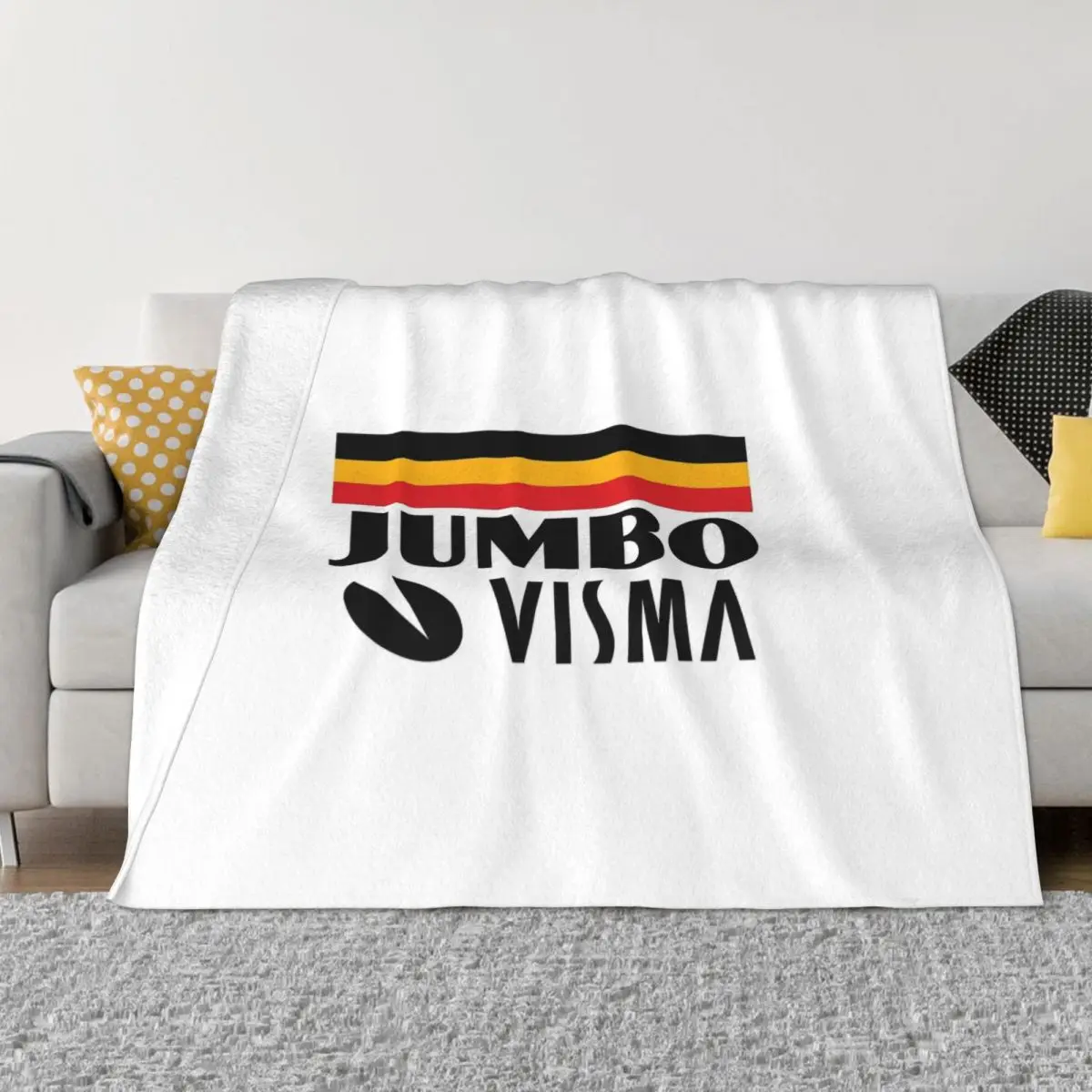 

Одеяло Jumbo Visma Pro для гоночной команды, бархатное зимнее многофункциональное супермягкое покрывало для дома, уличное плюшевое тонкое покрывало