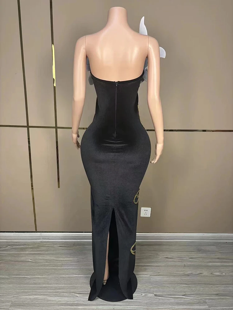 Flowers Tube Evening Party dresses drag costume sexy festival show costumes  evening dress with stones Birthday Special Ocassion - AliExpress 200000532