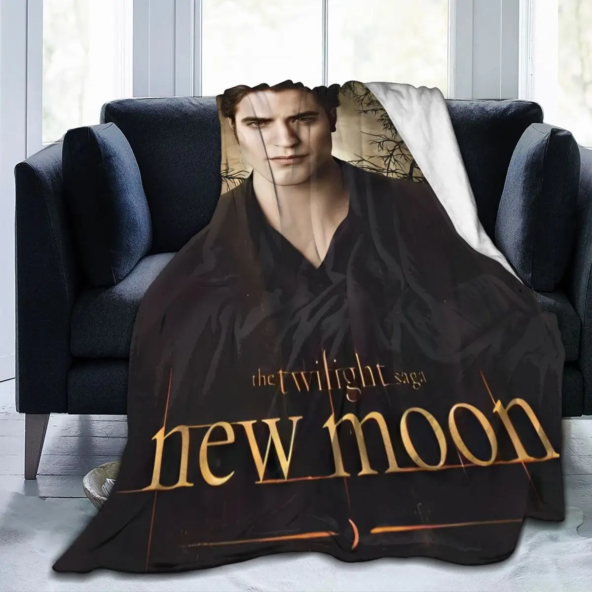 The Twilight Saga Blankets Flannel Summer Edward Multi-function Super Soft Throw Blankets for Bed Travel Rug Piece 4