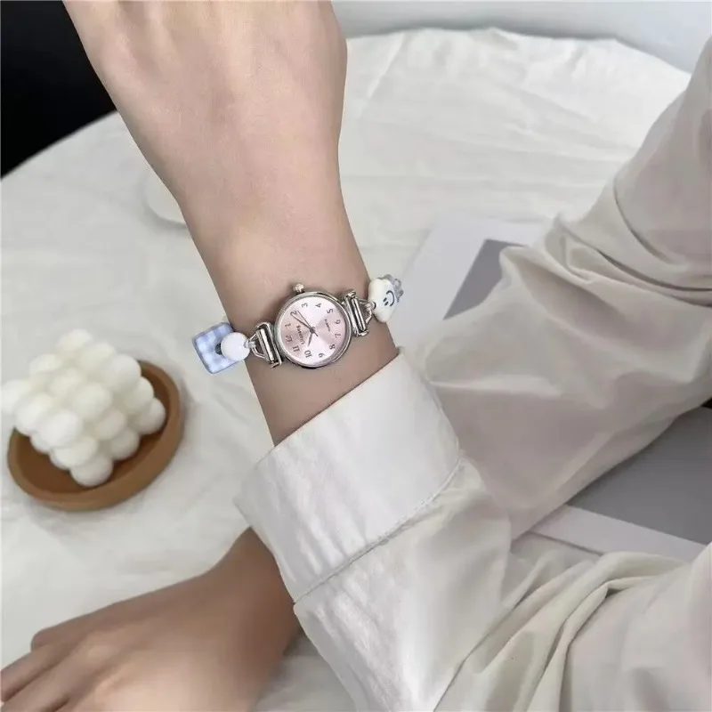 Fashion Blue Bracelet Watch Girls Adjustable Stars Wristwatch Cute Cartoon Students Kids Quartz Watch Gifts