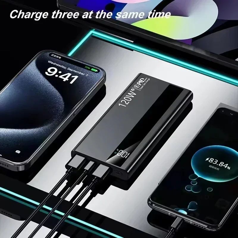 Nuovo Power Bank 2026 da 500.000 mAh, Batteria Esterna Portatile con Ricarica Super Veloce da 120W per iPhone e Samsung - Image 3