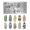 Summer Fruits Nail Stamping Plates Lines Animal Geometry Theme Template Mold Watermelon Nail Art Stencil Tool Stamping Templates 2