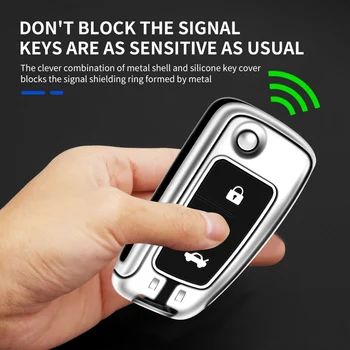 Custodia per chiave a distanza per auto in metallo Shell per Nissan Qashqai X-Trail Juke J11 Murano Tiida Altima Maxima Livina Nismo Sylphy Murano - Custodia per chiave a distanza per auto in metallo Shell per Nissan Qashqai X Trail
