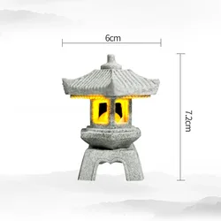 Enchanted Mini Pagoda Lantern for Zen Garden and Home Decor (Small Hexagon Lamp)