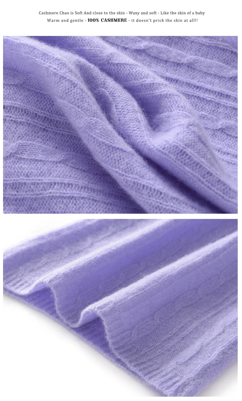 Halswärmer aus 100 % reinem Kaschmir für Damen und Herren, verdickter warmer Pullover-Schal für den Winter, Nackenschutz mit Kälteschutz – Detail 18