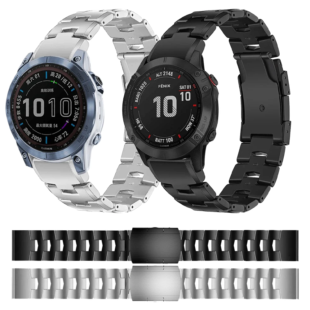 

Quick Fit Titanium alloy Strap For Garmin Fenix 7X 7/6 6x Pro 5x plus GPS 3 hr Sapphire Band 22mm 26mm Belt Bracelet Watchbands