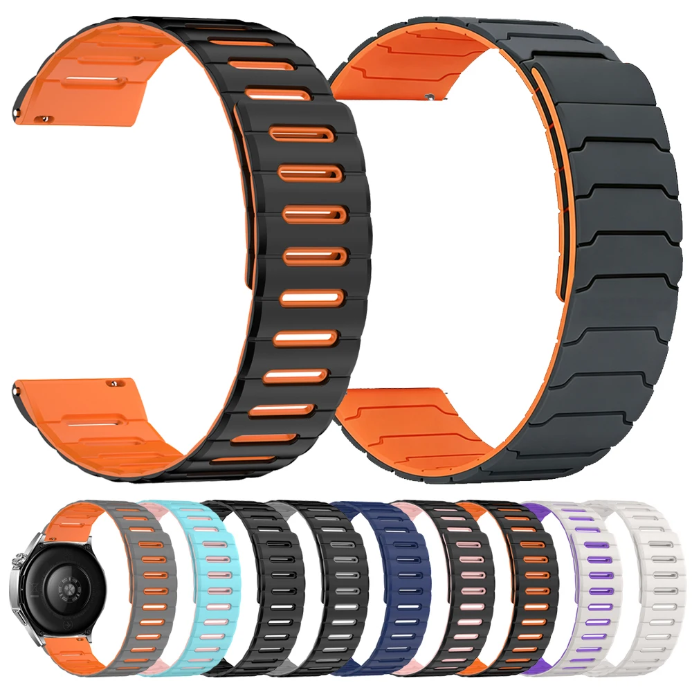 Magnetic Loop Strap - Versatile Silicone Watch Band Accessories, Available in 20mm and 22mm Sizes