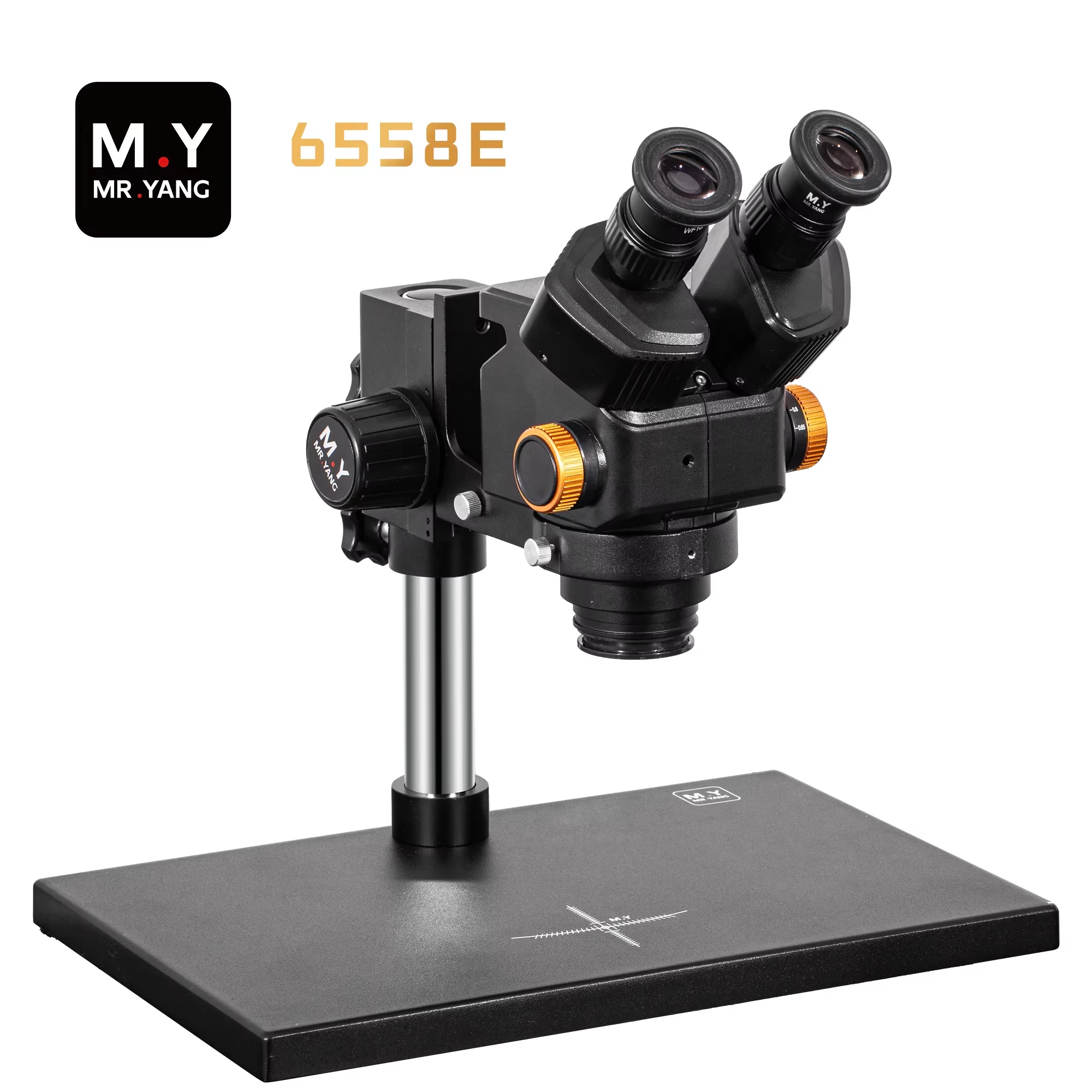 YCS MY-6558SE 7050SE Binocular Stereo Microscope Manual Tool Combination 6.5x-58x 7x-50x HD Zoom for PCB IC Welding Repair Tools 4