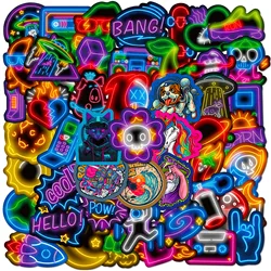 10/25/50pcs Cool Neon Light Graffiti Stickers for DIY Scrapbooking Phone Laptop Guitar Suitcase Motorcycle Helmet Water Bottle