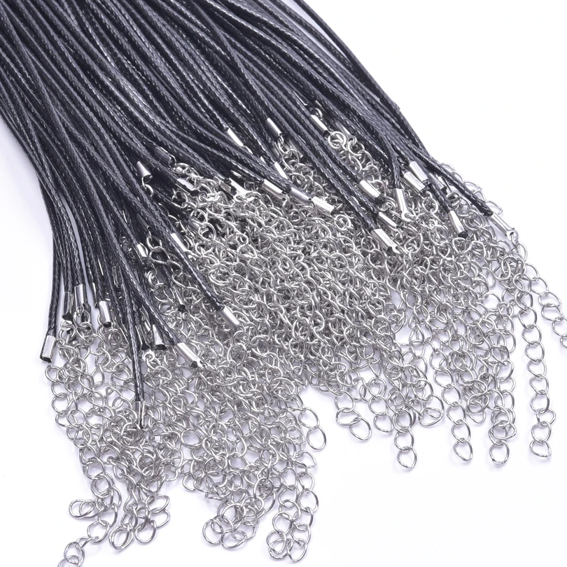 10/20/30 stücke Großhandel Schwarz Lederband Einstellbare Leder Seil Kette Halskette Für Frauen Männer Zubehör Punk schmuck Erkenntnisse – Detail 3
