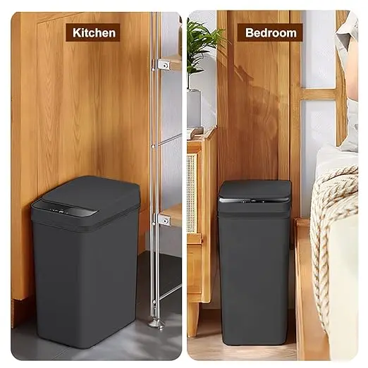 Smart Trash Can 12L Waterproof Automatic Sensor Garbage Can for Bathroom Kitchen Toilet Motion Sensor Trash Smart Home trash can