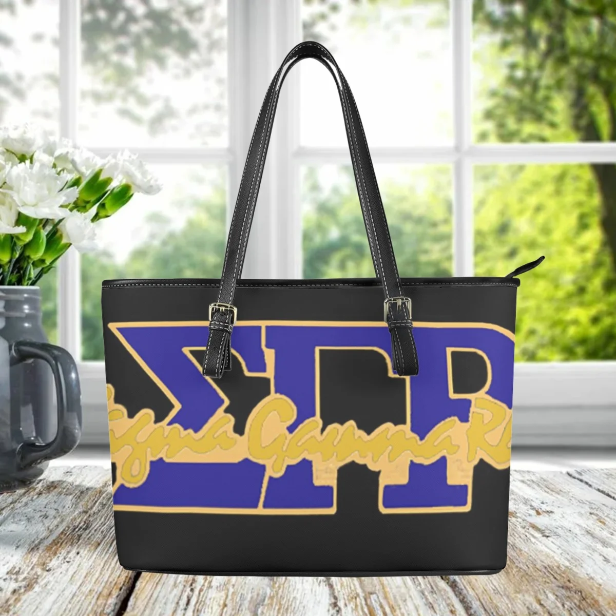 Luxury Sigma Gamma Rho Designer Borsa A Tracolla A Tracolla In Pelle Pu Street Fashion Handbag Totes Da Donna Di Grande Capacità Bolsos