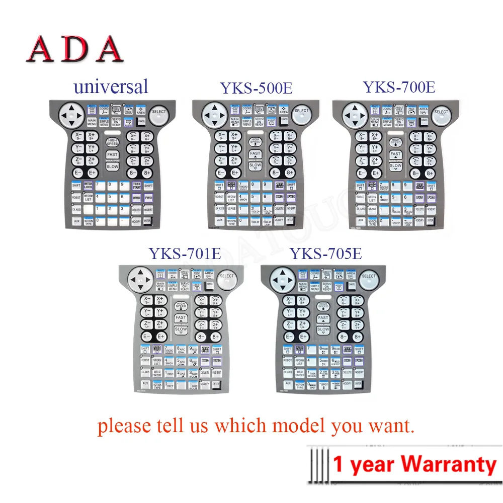 Membrane Foil for Yaskawa Teach Pendant Motoman YKS-500E YKS-700E YKS-701E YKS-705E YKS-702E DX200 Membrane Film Keypad Keysheet