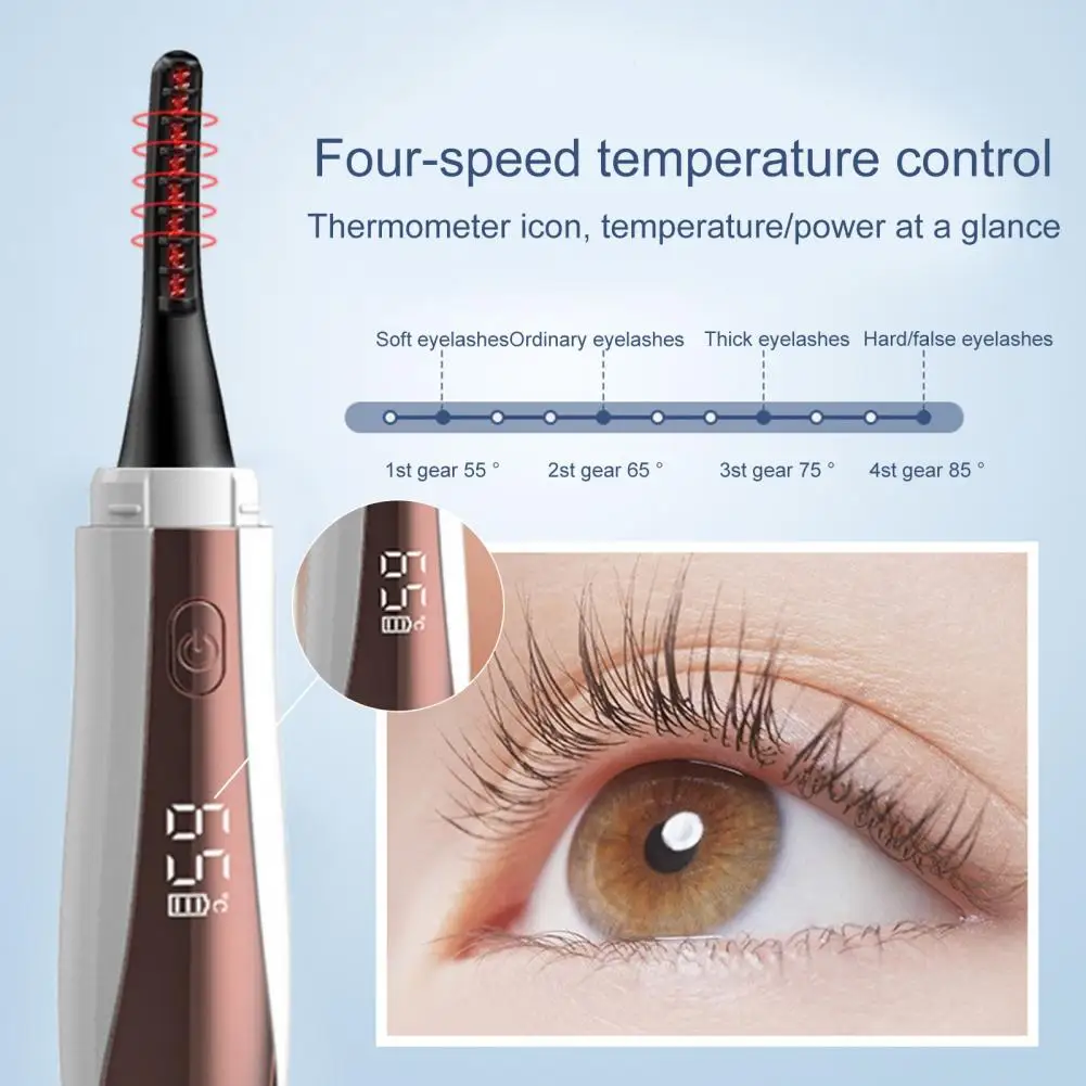 Eyelash Curler Electric Eyelash Curler Quick Pre-Heat 360mAh Women Makeup Long Lasting Lash Tool Rechargeable Eyelash Curler Women Gift