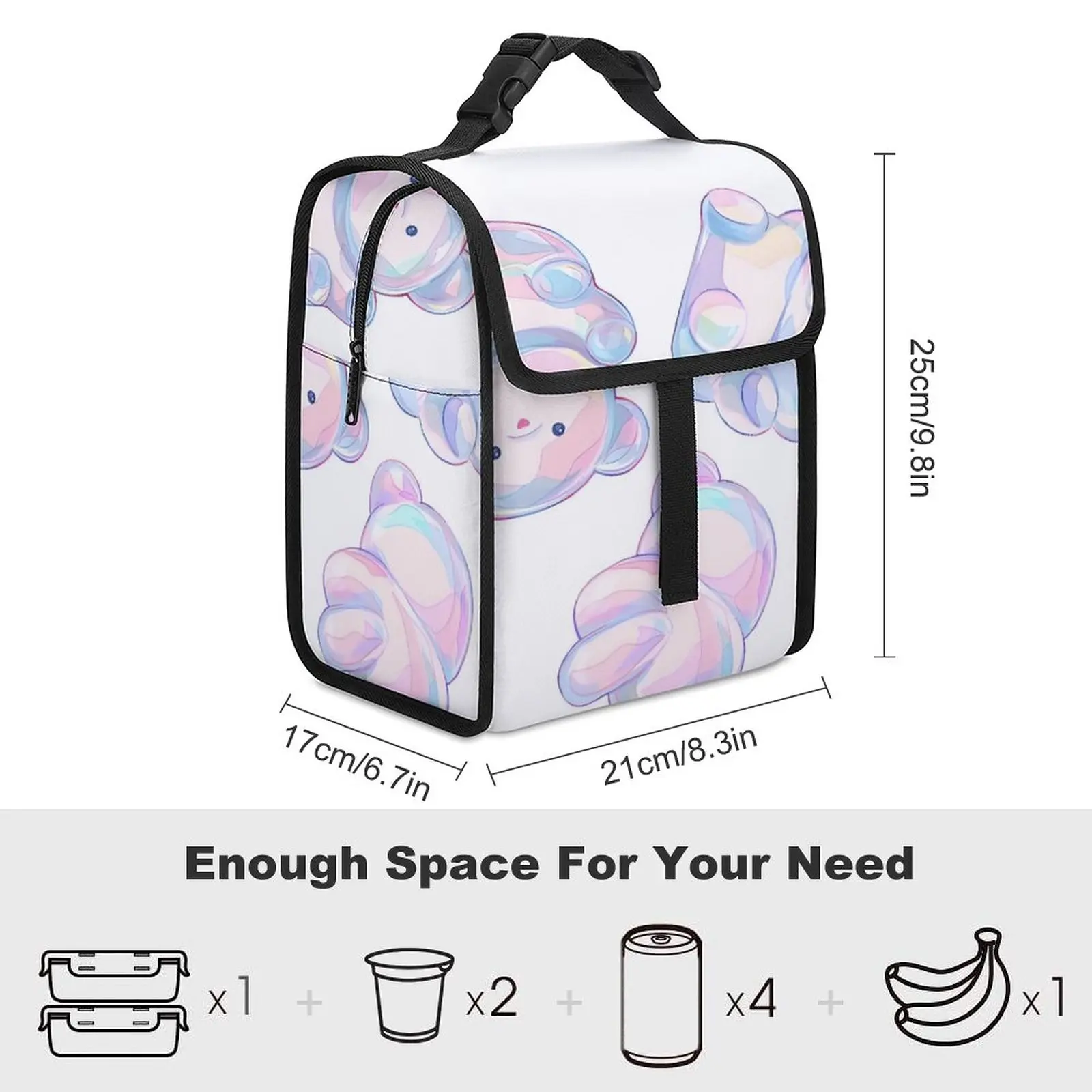Custom Print Insulated Bag Lunch Box Bag for Breakfast Sandwich Bag Work Lunch Bags for Girls Large Capacity Bag for Meal Boxes