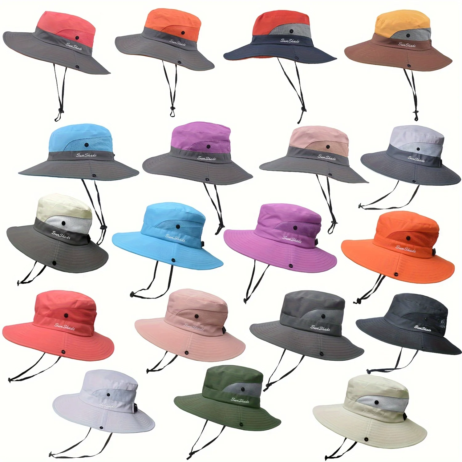 Sun Hat Color Blocked Solid Color for Women 1pc