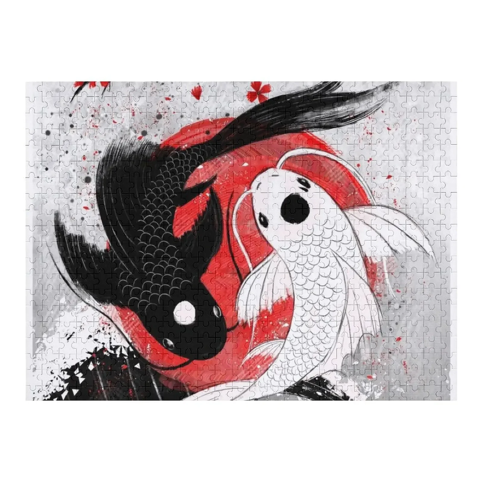 Koi fish - Yin Yang Jigsaw Puzzle Personalized Name Personalised Name Puzzle