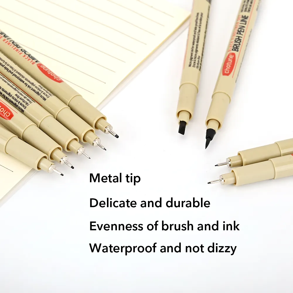 1pcs Sakura Liner Pen Set Waterproof Black Fineliner Micron Pen Design  Sketch Drawing Marker Artist Markers