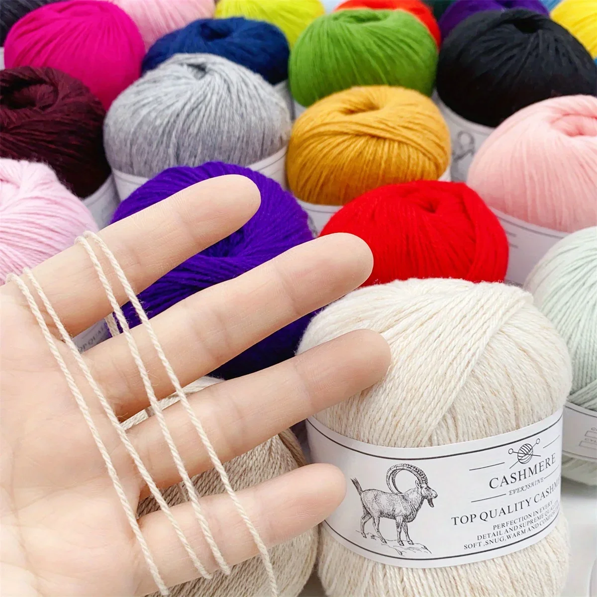 6pcs High-quality Cashmere Yarn For Knitting And Crocheting Sweaters, Woolen Pants, Gloves, Hats And DIY Handicrafts 1.76oz/pc 4