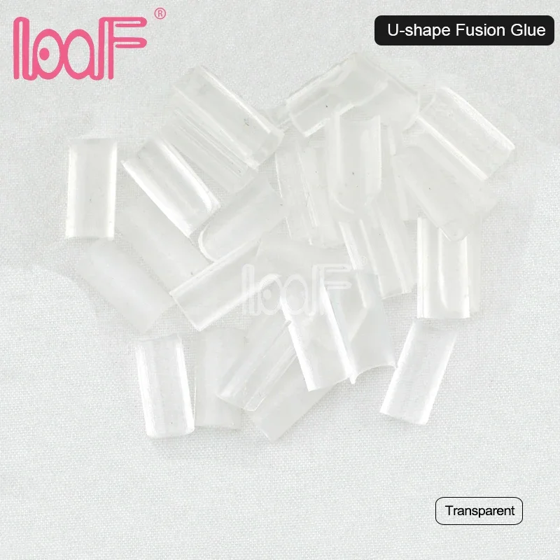 LOOF 100pcs hair glue Nail Tip Keratin U-Shaped Fusion Chips for Capsules hair extensions Tools