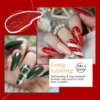 4x12ml Gel Nail Polish Set, 4 Colors Glitter Red Dark Green White Gold Gel Polish for Christmas Party Salon Manicure Women Gift 3