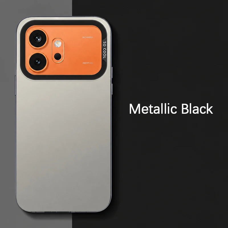 IMD Matte Metallic Textured Shockproof Phone Case with Aurora Laser Design