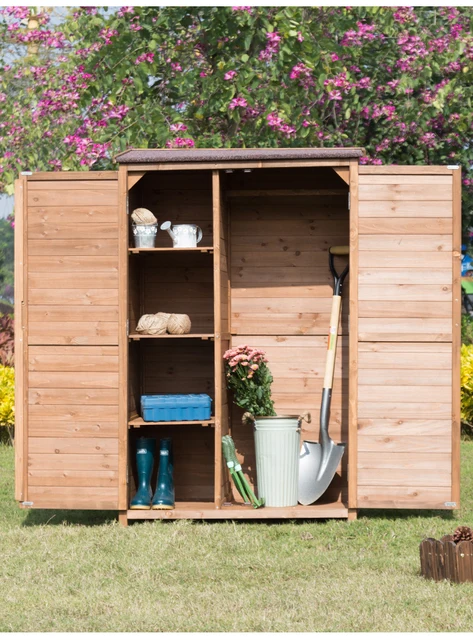 Armoire De Rangement D'extérieur En Bois Massif, Armoire À Chaussures,  Patio, Balcon, Jardin, Étanche À La Pluie Et Anticorrosion - Étagères Et  Supports - AliExpress