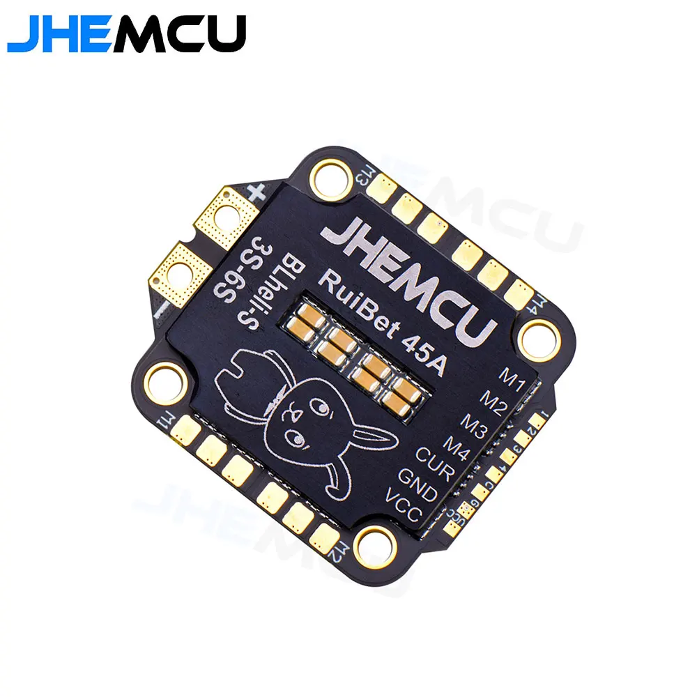 JHEMCU RuiBet 45A/55A ESC Bluejay Dshot600 4in1 ESC sans brosse 3-6S 30.5X30.5 M4 pour Drone de contrôleur de vol Freestyle RC FPV – Image 4