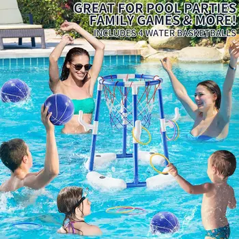2-in-1 Floating Pool Basketball Hoop 1