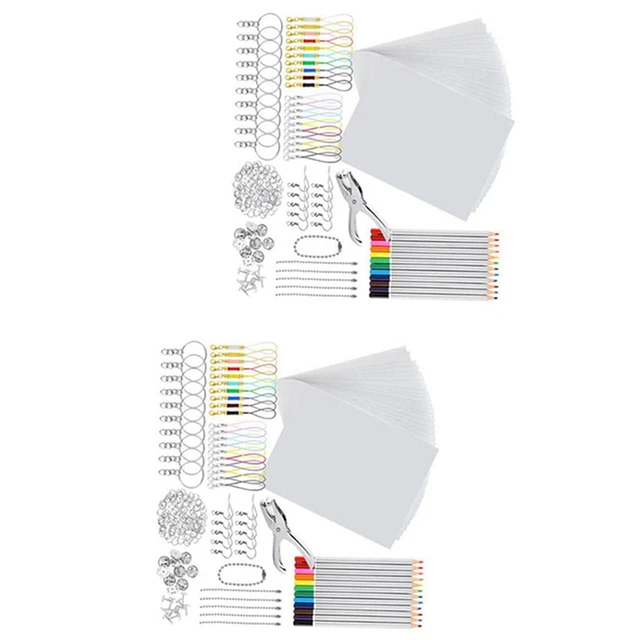 s Assorted Color Heat Shrink Film Paper Sheets for DIY Drawing